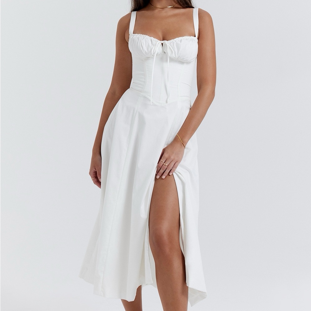 House of CB Carmen - White Bustier Sundress (Regular Cup Size)